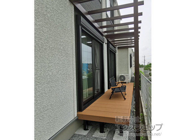 千葉県柏市ののパーゴラ 【特注】パーゴラ・ポーチ 壁付タイプ 施工例