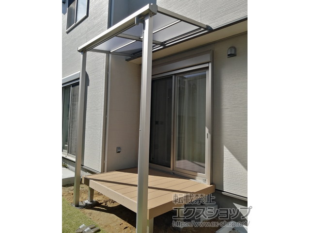 三重県四日市市ののテラス屋根 ソラリア F型 テラスタイプ 単体 積雪〜20cm対応 施工例