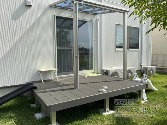 佐賀県武雄市ののテラス屋根 ソラリア F型 1500 テラスタイプ 単体　積雪〜50cm対応 施工例