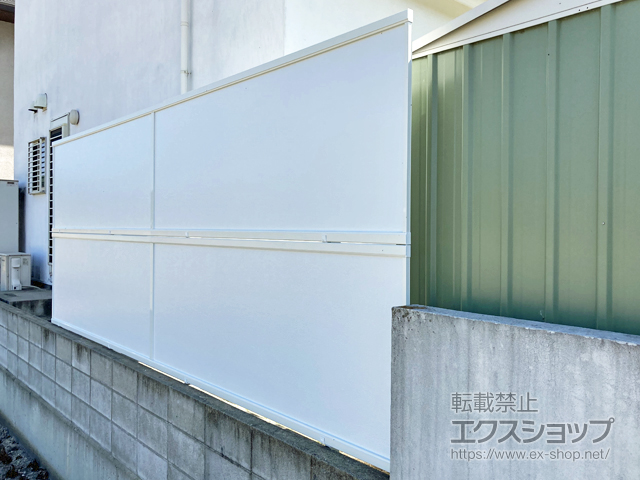 岡山県岡山市ののフェンス・柵 めかくし塀P型 高尺タイプ　自由柱施工 施工例