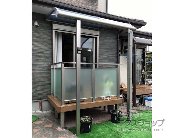 熊本県上益城郡御船町ののテラス屋根 ソラリア R型 テラスタイプ 単体 積雪〜20cm対応 施工例