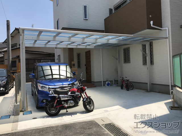 福岡県久留米市ののカーポート エフルージュ ツイン FIRST 積雪〜20cm対応 施工例