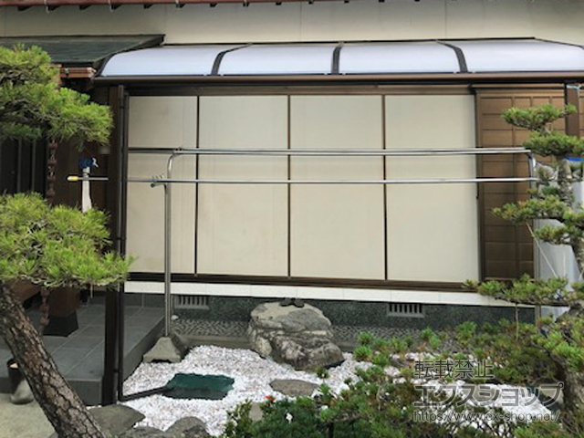 福岡県久留米市ののテラス屋根 ソラリア R型 テラスタイプ 単体 積雪〜20cm対応 施工例