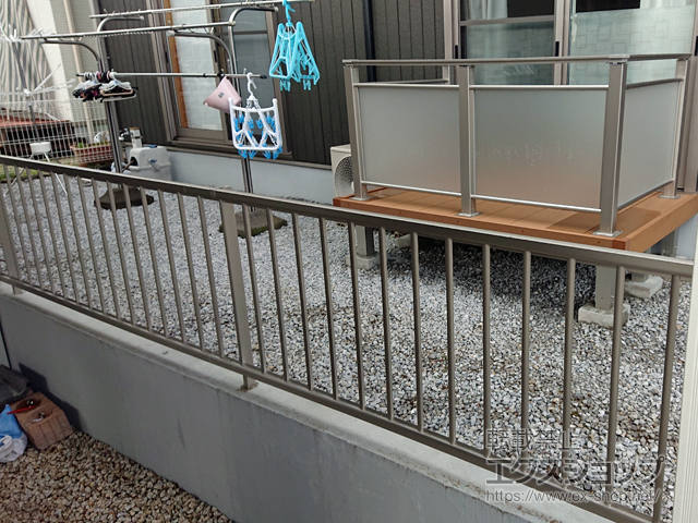 三重県いなべ市ののフェンス・柵 ミエッタフェンス 防犯たて格子タイプ 自由柱施工 施工例