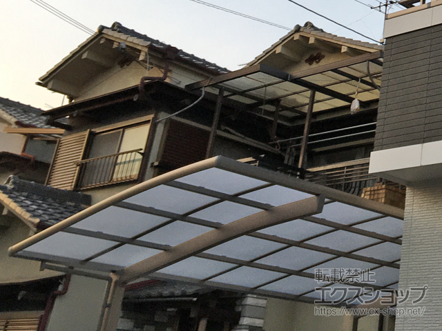 大阪府大東市ののカーポート ネスカR (ラウンドスタイル) 積雪〜20cm対応 施工例