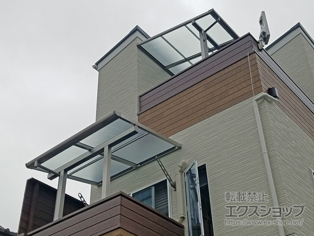 東京都板橋区ののバルコニー・ベランダ屋根 スピーネ F型 屋根タイプ 単体 積雪〜20cm対応 施工例