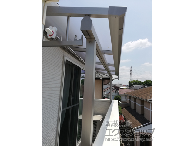 千葉県千葉市ののバルコニー・ベランダ屋根 プレシオステラスII F型 屋根タイプ 単体 積雪〜20cm対応 施工例