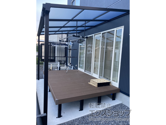 佐賀県多久市ののテラス屋根 ソラリア F型 テラスタイプ 単体 積雪〜20cm対応 施工例