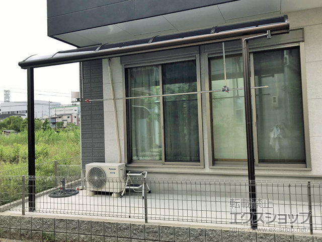 大阪府茨木市ののテラス屋根 ソラリア R型 テラスタイプ 単体 積雪〜20cm対応 施工例