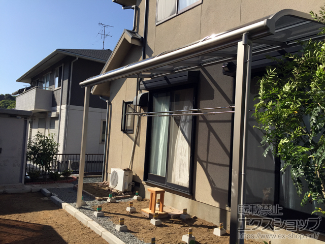 福岡県北九州市ののテラス屋根 ソラリア R型 テラスタイプ 単体 積雪〜20cm対応 施工例