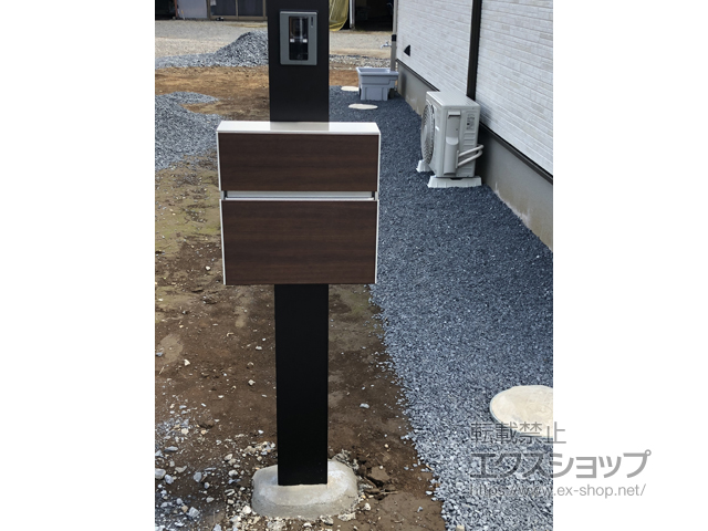 茨城県小美玉市のの機能門柱・ポスト シンプレオポストユニット1型 施工例