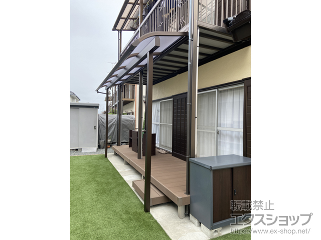 静岡県富士市ののテラス屋根 ソラリア R型 テラスタイプ 単体 積雪〜20cm対応 施工例