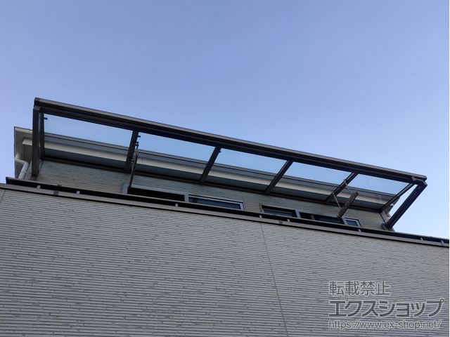 埼玉県川越市ののバルコニー・ベランダ屋根 スピーネ F型 ルーフタイプ 単体 積雪〜20cm対応 施工例