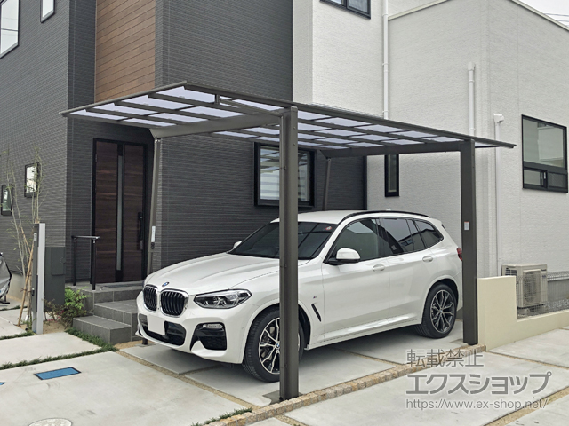 埼玉県三郷市ののカーポート ネスカF (フラットスタイル) 積雪〜20cm対応 施工例