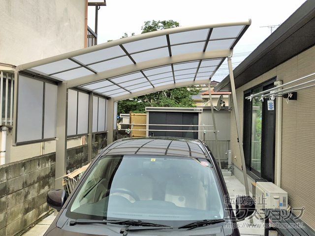 山口県下関市ののカーポート ネスカR (ラウンドスタイル) 積雪〜20cm対応 施工例