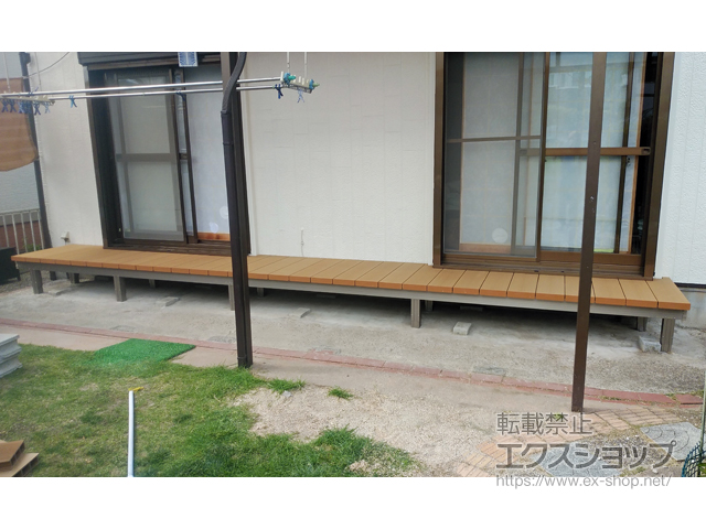 三重県伊賀市ののウッドデッキ レストステージ 床板キャップ仕様 施工例