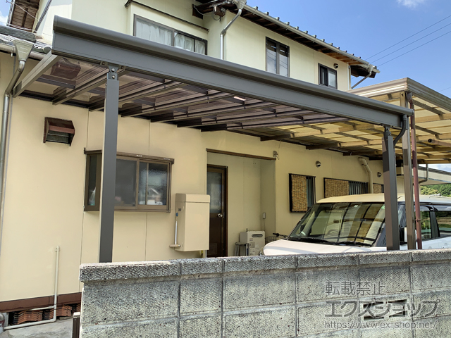 静岡県周智郡森町ののテラス屋根 スピーネ F型 テラスタイプ 単体 積雪〜20cm対応 施工例