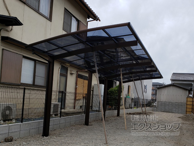 滋賀県草津市ののカーポート プレシオスポート 縦連棟 積雪〜20cm対応 施工例