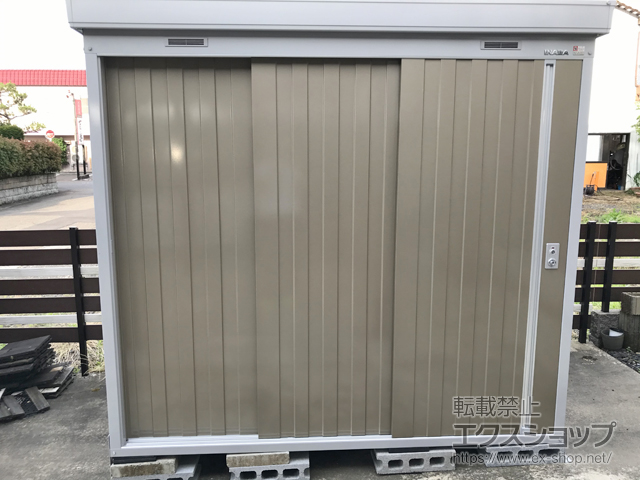 福井県越前市のの物置・屋外倉庫 ネクスタ 多雪地型 2210×1370×2075 NXN-30S-MB 施工例