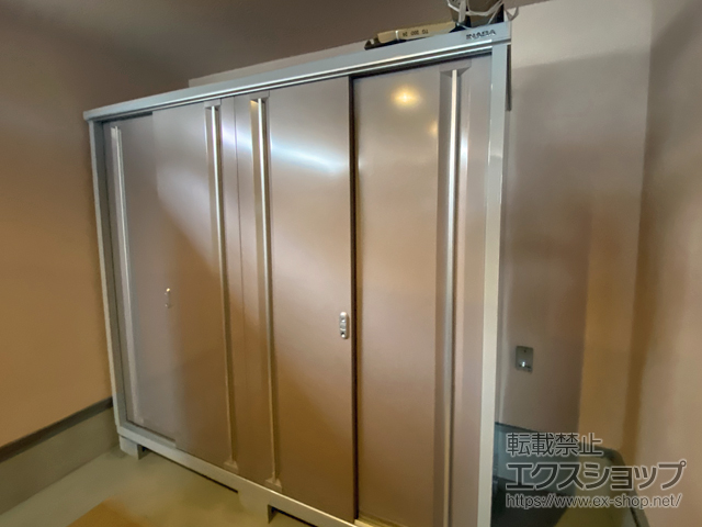 東京都港区のの物置・屋外倉庫 シンプリー 一般型 2160×615×1903（MJX-216E-P） MJX-216E-P-AR 施工例