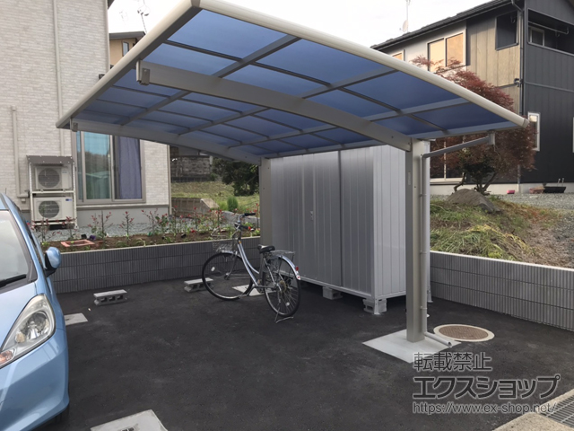 岩手県盛岡市ののカーポート プレシオスポート 積雪〜20cm対応 施工例