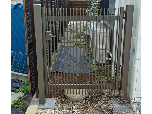 神奈川県大和市のの門扉 ハイ千峰 片開き　柱使用 施工例
