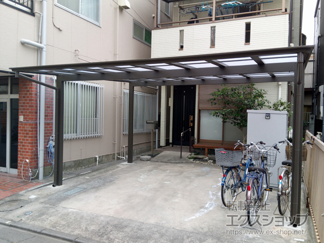 神奈川県川崎市ののカーポート ソリッドポート ワイド 積雪〜20cm対応 施工例