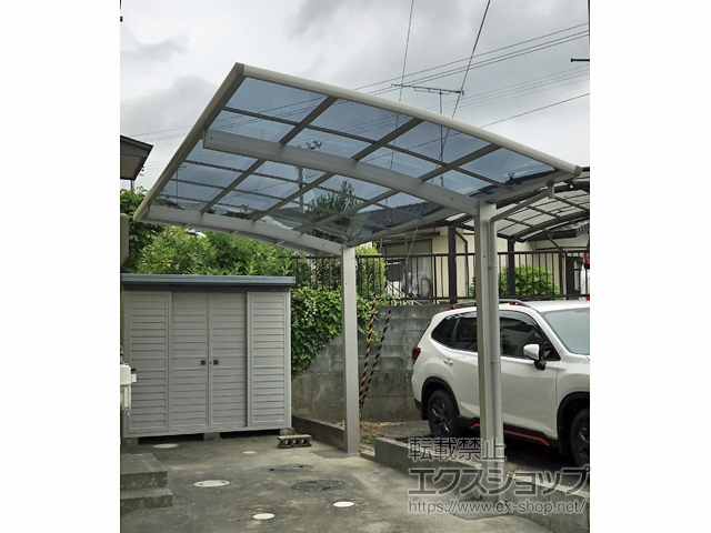 福島県いわき市ののカーポート プレシオスポート 積雪〜20cm対応 施工例