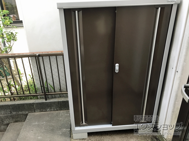 東京都東大和市のの物置・屋外倉庫 シンプリー 一般型 1100×615×1603（MJX-116D-P） MJX-116D-P-TB 施工例