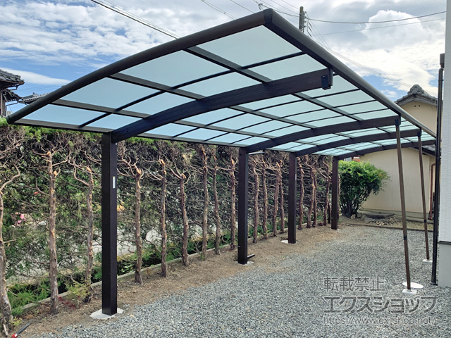 兵庫県丹波市ののカーポート レイナポートグラン 縦連棟　積雪〜20cm対応 施工例