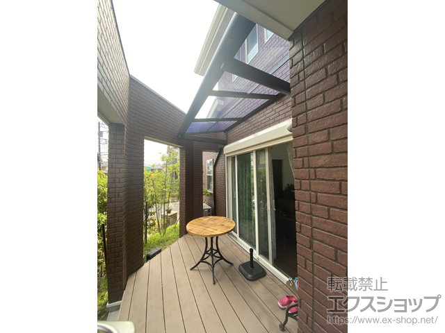 千葉県八千代市ののバルコニー・ベランダ屋根 スピーネ F型 ルーフタイプ 単体 積雪〜20cm対応 施工例