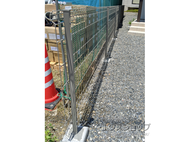 長野県松本市ののフェンス・柵 イーネットフェンス 3F型 自由柱施工 施工例