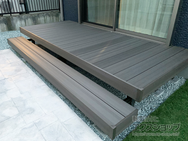 宮城県仙台市ののウッドデッキ 樹ら楽ステージ 木彫 施工例