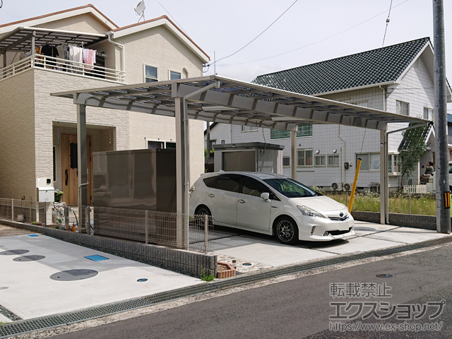 広島県東広島市ののカーポート エフルージュ トリプル FIRST 積雪〜20cm対応 施工例