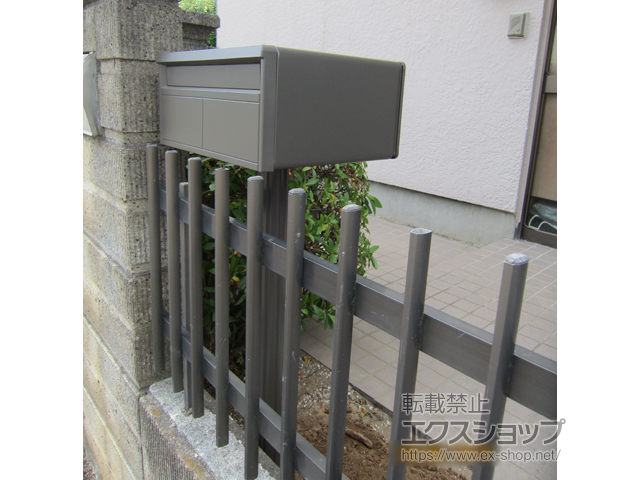 茨城県牛久市のの機能門柱・ポスト エクスポスト 箱型タイプ U-1型 施工例