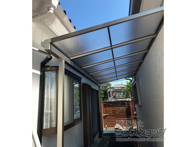 茨城県古河市ののテラス屋根 ソラリア F型 テラスタイプ 単体 積雪〜20cm対応 施工例