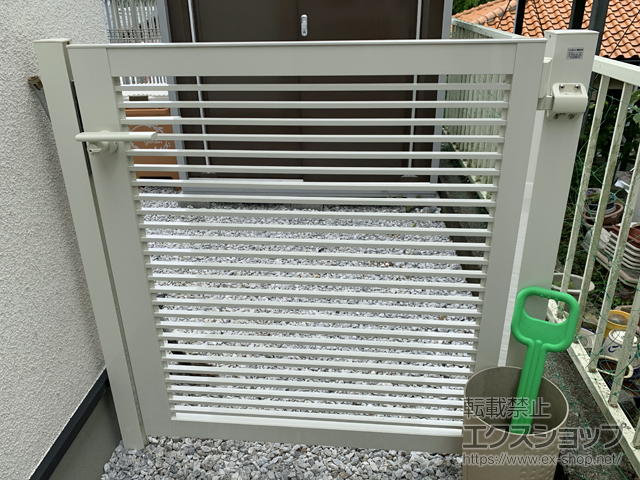 神奈川県川崎市のの門扉 開き門扉AB YR2型 片開き 門柱仕様 09-10 施工例