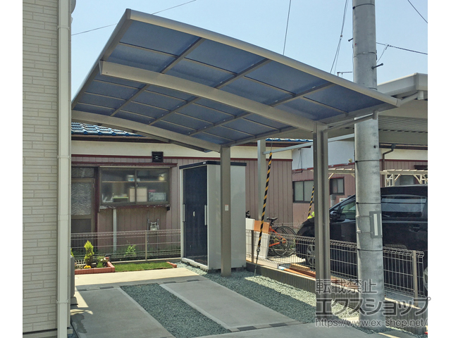 宮城県仙台市ののカーポート ネスカR (ラウンドスタイル) 積雪〜20cm対応 施工例