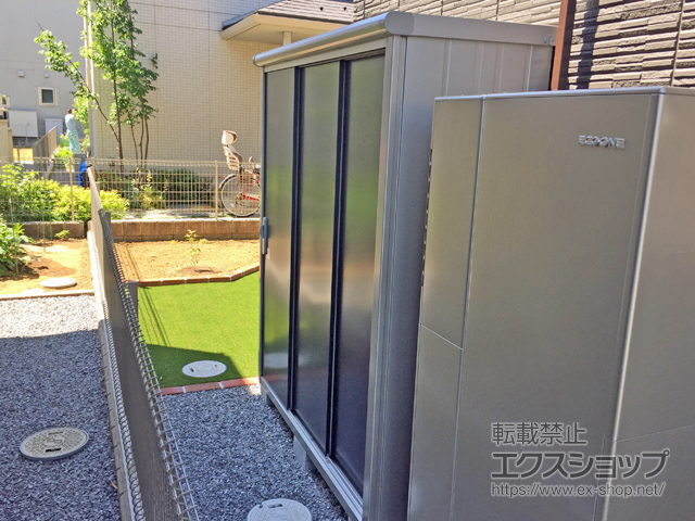 埼玉県越谷市のの物置・屋外倉庫 エスモ 一般型 1650×650×1959（ESE-1606A） ESE-1606A-SM 施工例