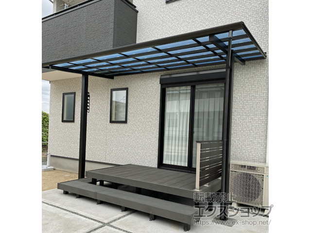 熊本県熊本市ののテラス屋根 エフルージュグランZERO テラスタイプ 積雪〜20cm対応 施工例