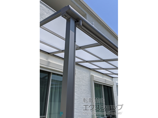福岡県糟屋郡志免町ののテラス屋根 スピーネ F型 テラスタイプ 単体 積雪〜20cm対応 施工例