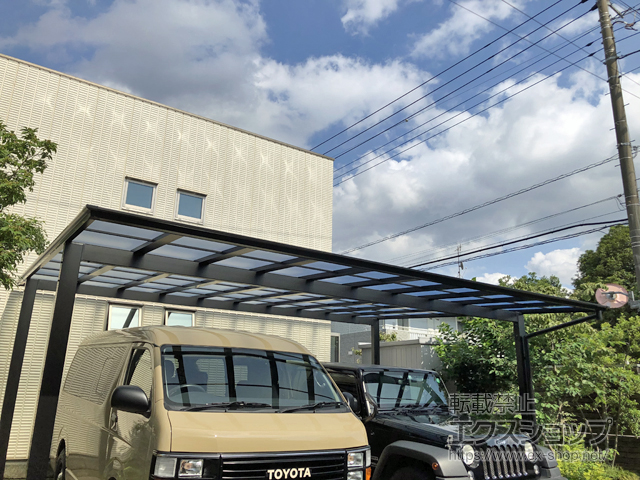東京都小平市ののカーポート ネスカF (フラットスタイル) ワイド 積雪〜20cm対応 施工例