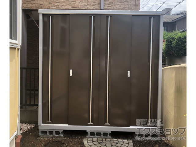 埼玉県所沢市のの物置・屋外倉庫 シンプリー 一般型 1940×515×1903 MJX-195E-P-TB 施工例