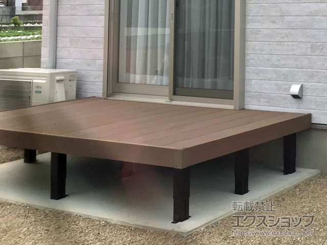 徳島県板野郡松茂町のの機能門柱・ポスト、テラス屋根、ウッドデッキ リウッドデッキ 200 施工例