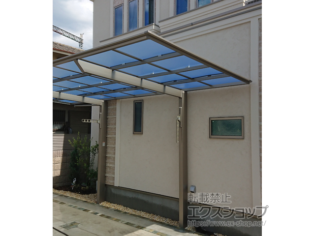 大阪府東大阪市ののカーポート フーゴF (フラットスタイル) 積雪〜20cm対応 施工例