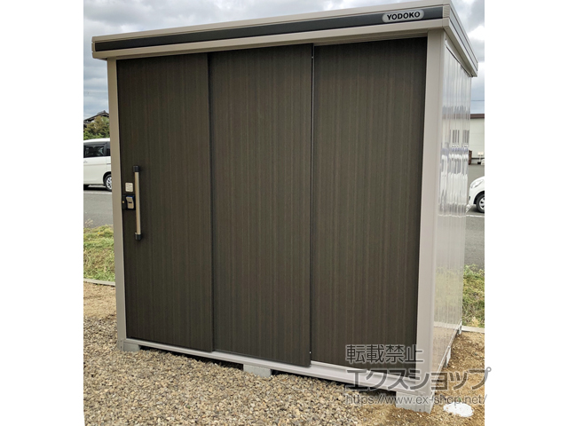 兵庫県豊岡市のの物置・屋外倉庫 エルモ 積雪型 2220×1520×2120（LMDS-2215） LMDS-2215-DW 施工例