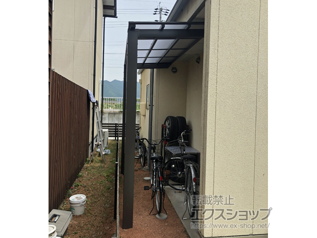 岐阜県揖斐郡大野町ののサイクルポート・駐輪場 ネスカFミニ (フラットスタイル) 積雪〜20cm対応 施工例