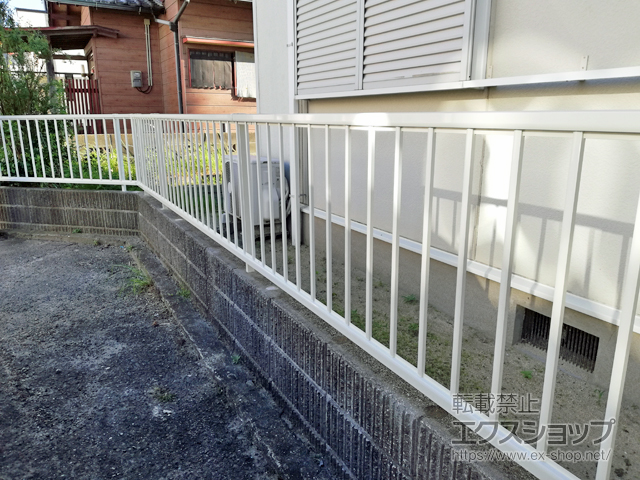 福岡県福岡市ののフェンス・柵 ミエッタフェンス 防犯たて格子タイプ 自由柱施工 施工例