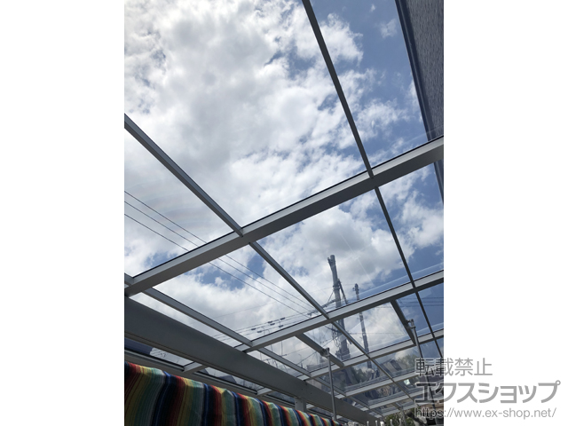 兵庫県川西市ののバルコニー・ベランダ屋根 スピーネ F型 屋根タイプ 連棟 積雪〜20cm対応 施工例