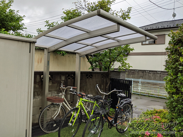 埼玉県鴻巣市ののサイクルポート・駐輪場 プレシオスポート ミニ 積雪〜20cm対応 施工例